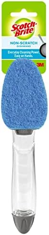 Scotch-Brite Non-Scratch Dishwand, Scrubber for Cleaning Kitchen, Bathroom, and Household, Non-Scratch Dish Scrubber Safe for Non-Stick Cookware, 1 Dishwand