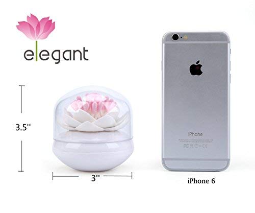Bloss Lotus Cotton Swab Holder Q-Tip Holder Cotton Bud Holder Stylish Birthday Gift Cotton Swab Box Beauty Toothpicks Holder Toothpick Case – White #TOP3