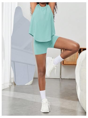 Image of BEAUDRM Girl's 2 Piece Workout Outfits Crop Top and Shorts Athletic Sets | Activewear Sets，Dance Sets，Tumbling Outfits，Hip Hop Dance Outfits，Cheer Practice Outfits for Girls