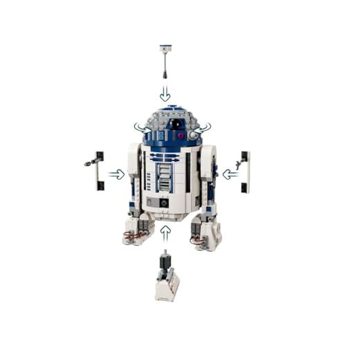 LEGO Star Wars 75379 R2-D2 - Jeu de Construction & Décoration - Figurine de Droïde avec Tête Rotative, Périscope & Outils - Minifigurine de Dark Malak - Cadeau pour Garçon dès 10 Ans ou Fans Adultes