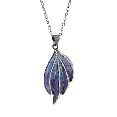 Pendentif en or noir bicolore pour femme chic en argent 925