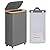efluky Slim Laundry Basket with Wheels, Narrow Rolling Laundry Hamper with Lid and Removable Bag, Tall Aesthetic Dirty Clothes Hamper on Wheels for Laundry Room, Bedroom, Dorm and Bathroom, 75L Grey
