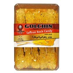 Saffron Rock Candy with Stick, 8oz Grocery & Gourmet Food