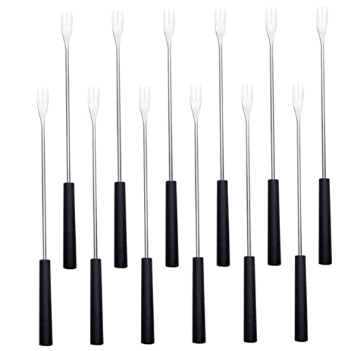 Cabilock Tenedores Para Fondue Postre 12 Piezas Mango De Polipropileno Acero Inoxidable Resistentes Para Frutas Queso Parrilla Uso Doméstico Cocinas y Fiestas