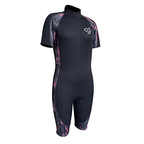 Pzzmy Wetsuit Shorty Women Short Diving Suits 3Mm Neoprene Suits - Paddle Boarding Surfing Suit Short Sleeve For Scuba Diving Canoeing Snorkeling - Shortie Wetsuits Women #TOP5