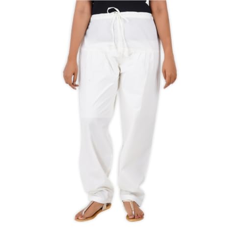 Image of Happy Bunny Salwar Pant - Modern Style Pure Cotton for Women - Ethnic Semi Patiala Trouser - Office,Home - All Day Comfort Wear with Drawstring
