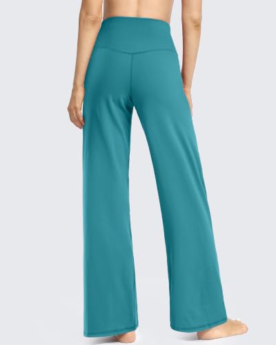 Image of Promover Wide Leg Pants for Woman Yoga Pants with Pockets Stretch