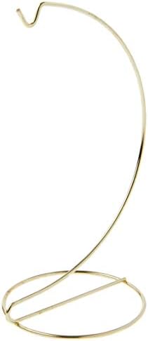 Plymor Simple Gold Ornament Stand, 9" H x 3.75" W x 3.75" D