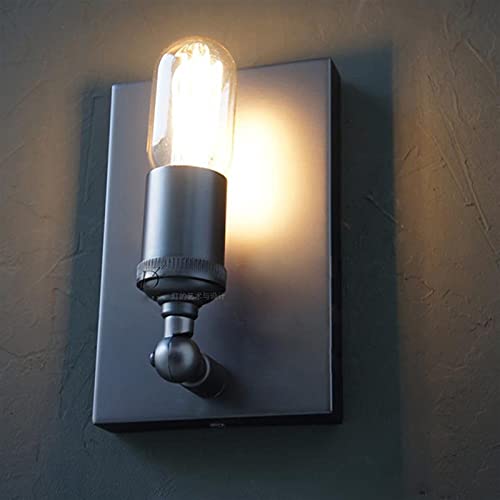 Accesorio de iluminación de hierro forjado retro único con casquillo E27 8