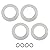 4 Pack For American Standard 7301111-0070A Flush Valve Seal Kit, Clear, Fits Valves 3174.105-0070A & 3280.040-0070A