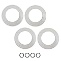 Latest Upgraded 4 Pack For American Standard 7301111-0070A Flush Valve Seal Kit, Clear, Fits Valves 3174.105-0070A & 3280.040-0070A