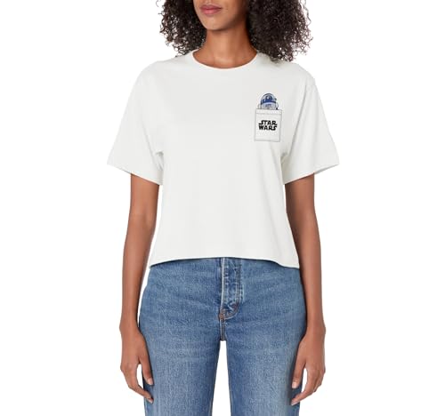 Star Wars Universe Classic R2-D2 Droid Left Chest Mini Icon Women's Crop Top
