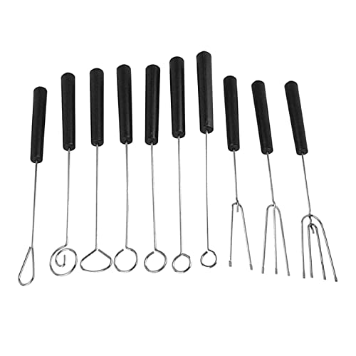 Binnan 10pcs Fourchette à Tremper au Chocolat, Fourche à Fromage Antirouille, Fourchettes à Fondue en Acier Inoxydable