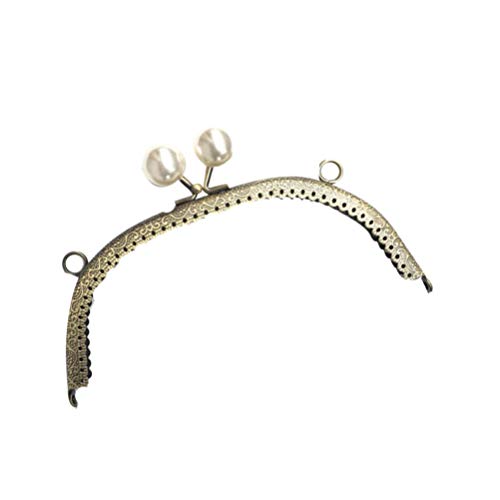 EXCEART Bolsa Com Moldura de Metal Diy Artesanato Pérola Bads Beijo Fecho Fechadura Bolsa de Moedas