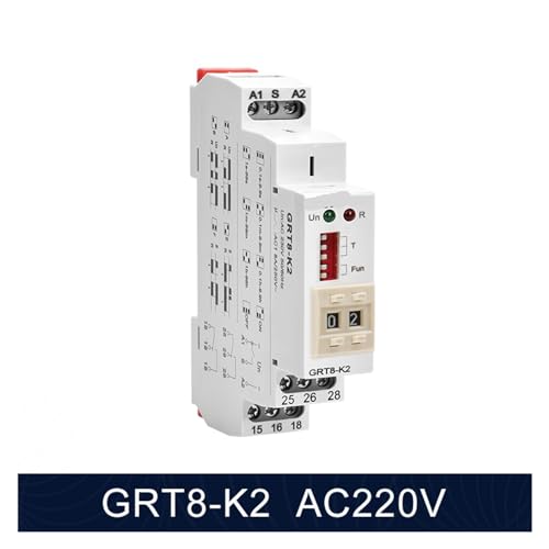 Relé de tiempo de retardo de encendido CC 24V pantalla digital 220V CA temporizador GRT8-K 2