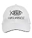 Makoroni - I AM A Miracle Christian Jesus Fish Hat Adjustable Cap, DesI9 White