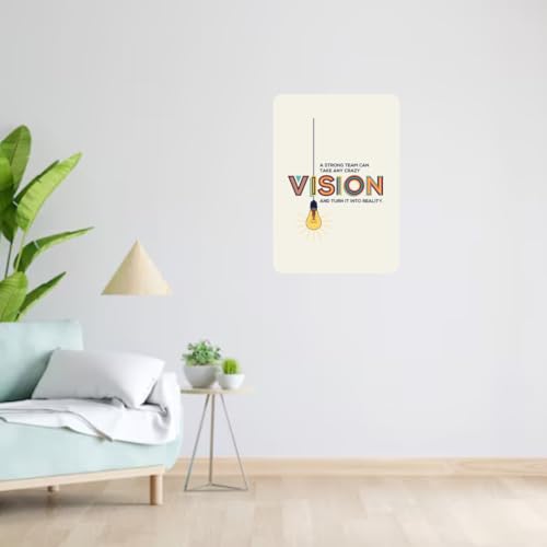 Image of Zesta Bathroom Decor Items Washroom Decor Tin Sign | Aesthetic Posters Wall Poster for Bedroom | Magnetic Cafe Decoration Items /Restaurant Decorations Items | Quirky Home Decor Bar Accent (Vision)