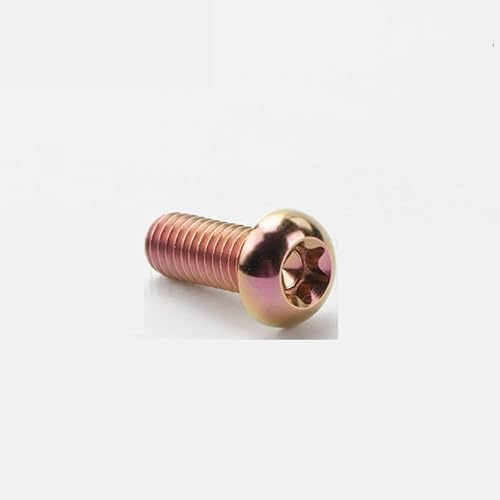 Zkensh-Bolts チタンボルト M6x10/15/20/25/30/35mm 半丸型六角レンチヘッドネジ オートバイ・自動車・航空模型改造用 10個 広く使用されています(Pink,M6X25mm)