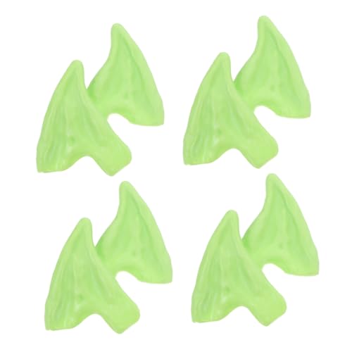 HEALSOPTHY 4 Pares Orejas de Hada Cosplay para Mujer Adulto Accesorio Disfraz Halloween Orejas Simulación Verde para Fiesta Carnaval