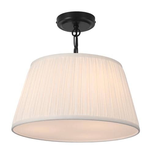 Electro bp; 15”Dia White Pleated Drum Shade Close to