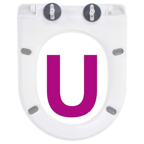 vidaXL Toilettensitz mit Absenkautomatik Softclose Quick-Release-Design Toilettendeckel WC Sitz Deckel Klodeckel Klobrille Toilettenbrille Wei&szlig;