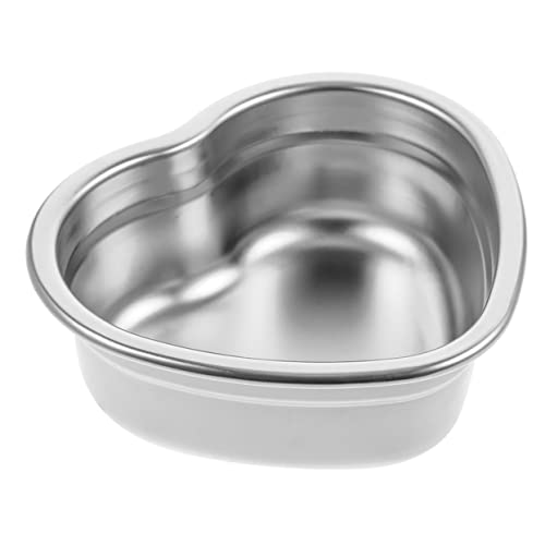 GETAJGHSD ハート型のスナックプレート 飾り皿 センターピースボウル サービングプラッター クッキー 大皿 cool フードサービングディッシュ 金属板 ステンレス鋼 Silver 再利用可能