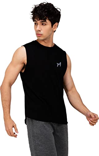 Image of Solid Sleeveless Cotton Regular Fit Mens Stylish Top Tanks Vest T-Shirt (Combo Pack of 2)