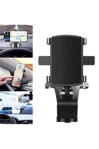 360 Dönerli Mouth Oto-Araç Torpido Uzeri Telefon Tutucu, Sıyah