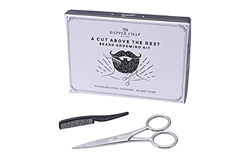 CGB Giftware | Dapper Chap 'A Cut above' Men's Grooming Beard Trimming, Shaping Barber Grooming Kit in Gift Box | GB04411