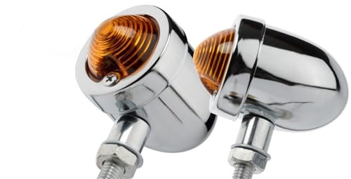 Clignotant moto universel en métal rétro haut de gamme 12V