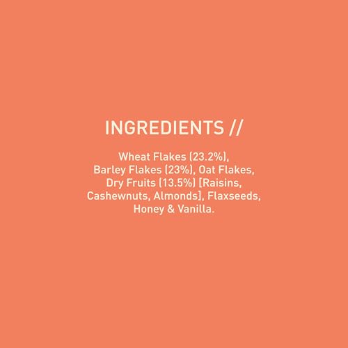 Image of Nourish Organics Honey Crunch Muesli, 300g Pack | Healthy and Nutritious Breakfast Cereals with Whole Nuts | No Refined Sugar | Clean Label