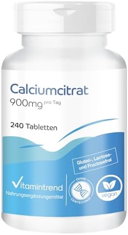 Citrato de calcio 300mg – vegano – sin estearato de magnesio – 24...