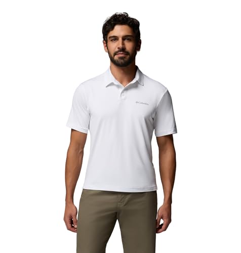 Columbia Men's Parsons Point Polo, White/White, 2X Tall - image 1