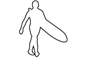 Longboard Surfer Sticker: Embellish Your Belongings with Surfing Vibes