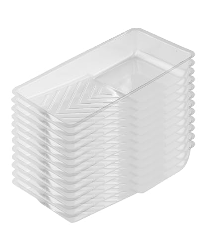 Bates- Paint Tray Liners, 4 Inch, 12 Pack, Disposable, Plastic, Small Roller Tray