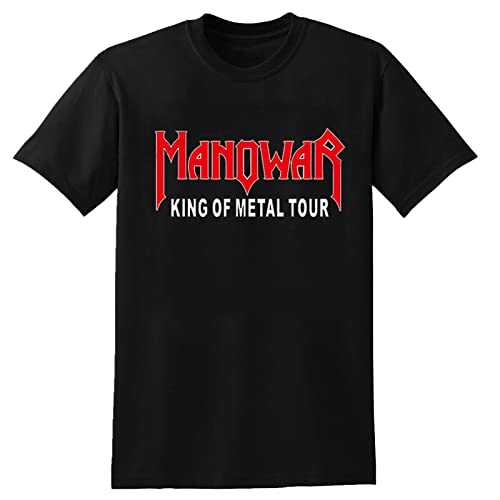 Photo de Rare Manowar Kings of Metal VTG Fashion Cotton Unisex Black T-Shirt XL