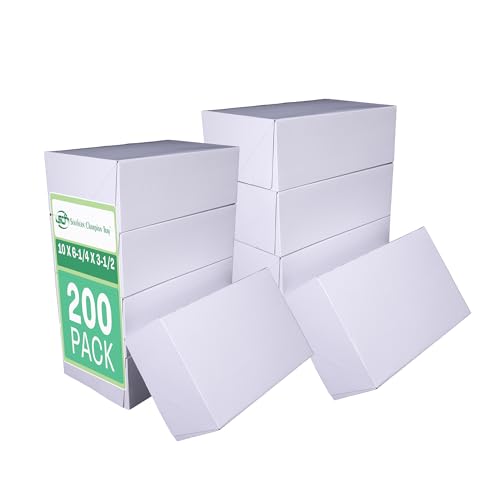 Southern Champion Tray 1209 Clay Coated Kraft Paperboard White Bakery Donut Box, 10" Length x 6-1/4" Width x 3-1/2" Height (Case of 200)