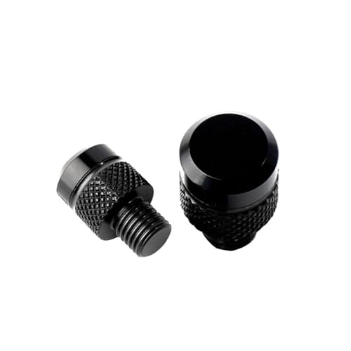 Universal Motorradspiegel Für Indian FTR 1200 S FTR1200 Carbon Rally Chief VINTAGE Scout Motorrad Aluminium Spiegel Loch Stecker Schraube Bolzen Lenker Spiegel Rückspiegel(Black)