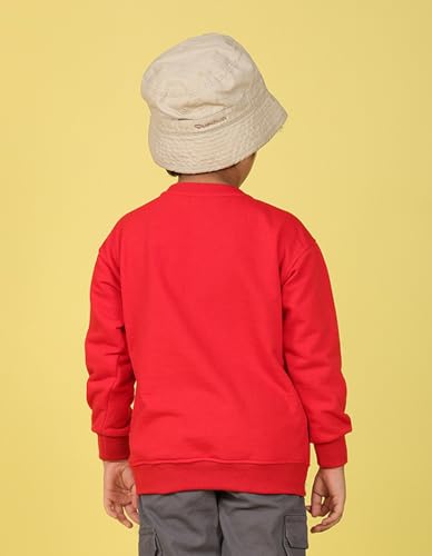 Image of Nusyl Boy's Black Solid Crew /Round Neck Sweatshirt |Skin Friendly Full Sleeve Sweatshirt|Drop Shoulder Oversized Sweatshirt | Round Neck Sweatshirt Oversized Fit Long Sleeves |