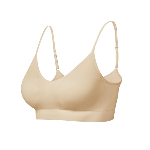 Image of Padded Bralette for Women Straps Sleep Bras Seamless Yoga Sport Bras