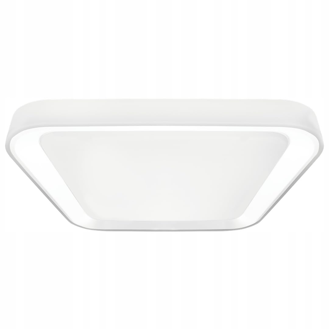 Light-Home lampa LED sufitowa plafon 38W – biała elegancka – z pilotem – nowoczesne oświetlenie do salonu, sypialni, pokoju – zmiana barwy światła