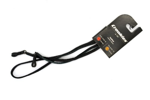 Croakies Sewn Leather Eyewear Retainer, Black, Spec Ends
