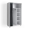 Vicco kledingkast plankenkast garderobe Doros wit mobiele open rollen