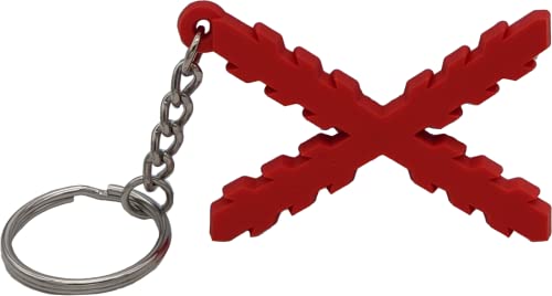 SERMILITAR Llavero del aspa de borgoña o cruz de san andres en PVC. Llavero de la bandera imperial del imperio españo. Bandera de los tercios Cover