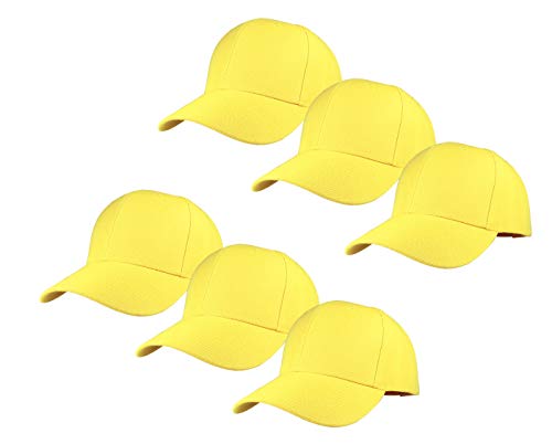 Image of Gelante Plain Blank Baseball Caps Adjustable Back Strap Wholesale Lot 6 Pack