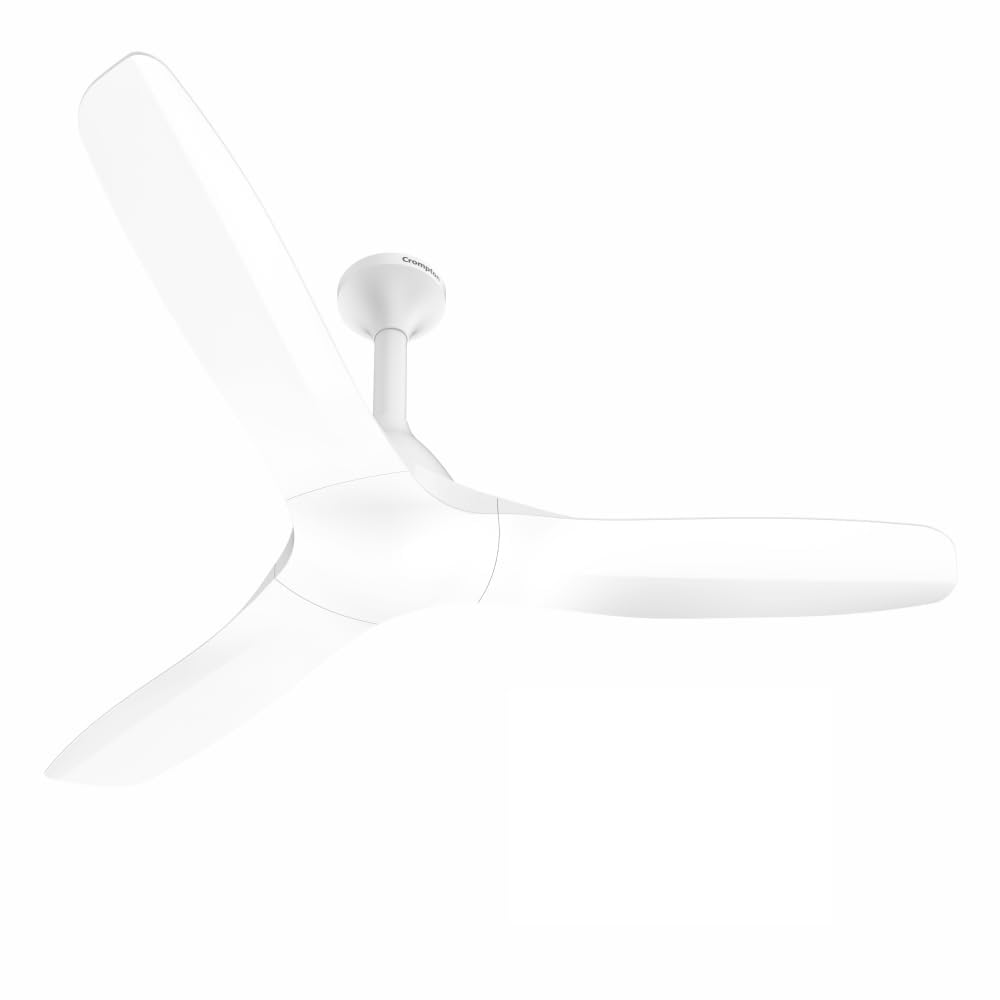 crompton silentpro fluido wave iot bldc remote 1200mm (48 inch) ceiling fan (snow white), pack of 1