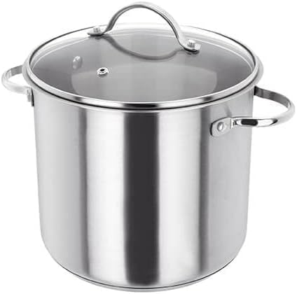 Judge HX316 Stainless Steel Stockpot with Glass Lid, Hollow Handles, 28cm, 13L Induction Ready, Oven Safe, Dishwasher Safe - 10 Year Guarantee