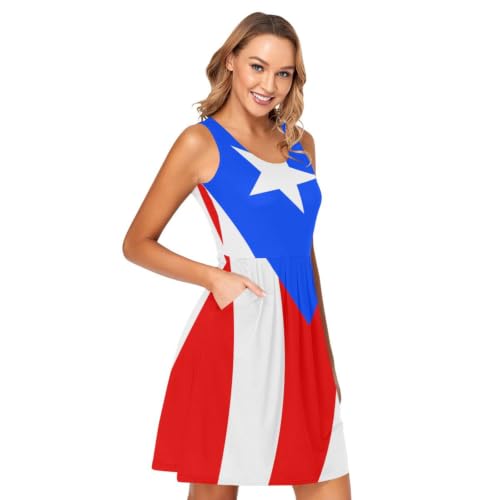 Robe drapeau Porto Rico légère pour vos vacances d'été et vos journées décontractées à la plage