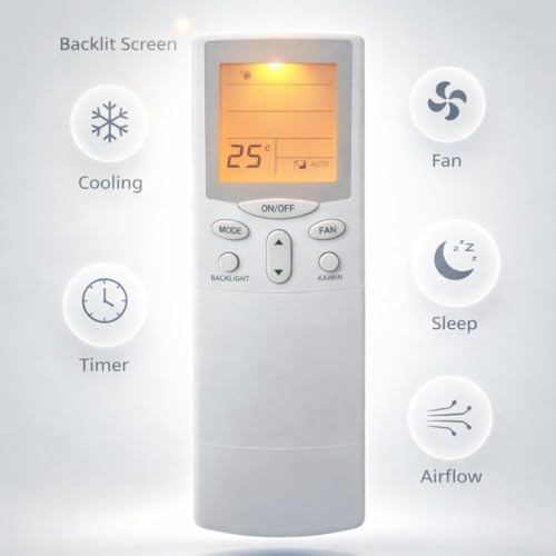 Image of BLACKSHEEP Compatible with Hitachi Ac Remote 1.5 ton Original Model 68A 433kHz Suitable for Logicool Series of 1 2 Ton Split and Window Air Conditioner