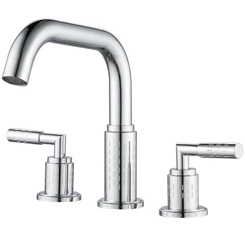 Mitigeurs en laiton robinet 3 trous gris pour lavabo de salle de bain moderne